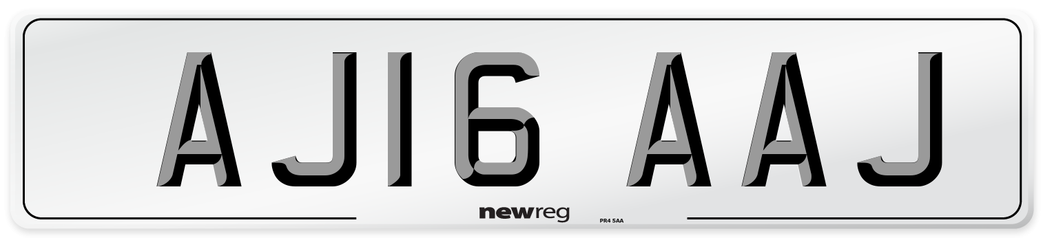 AJ16 AAJ Number Plate from New Reg